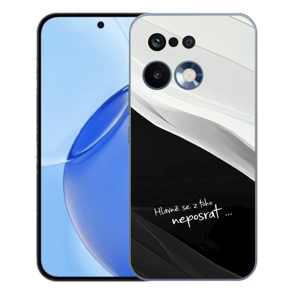 Gelový kryt mmCase na Realme 16 Pro - vtipný text 13 černobílé pozadí