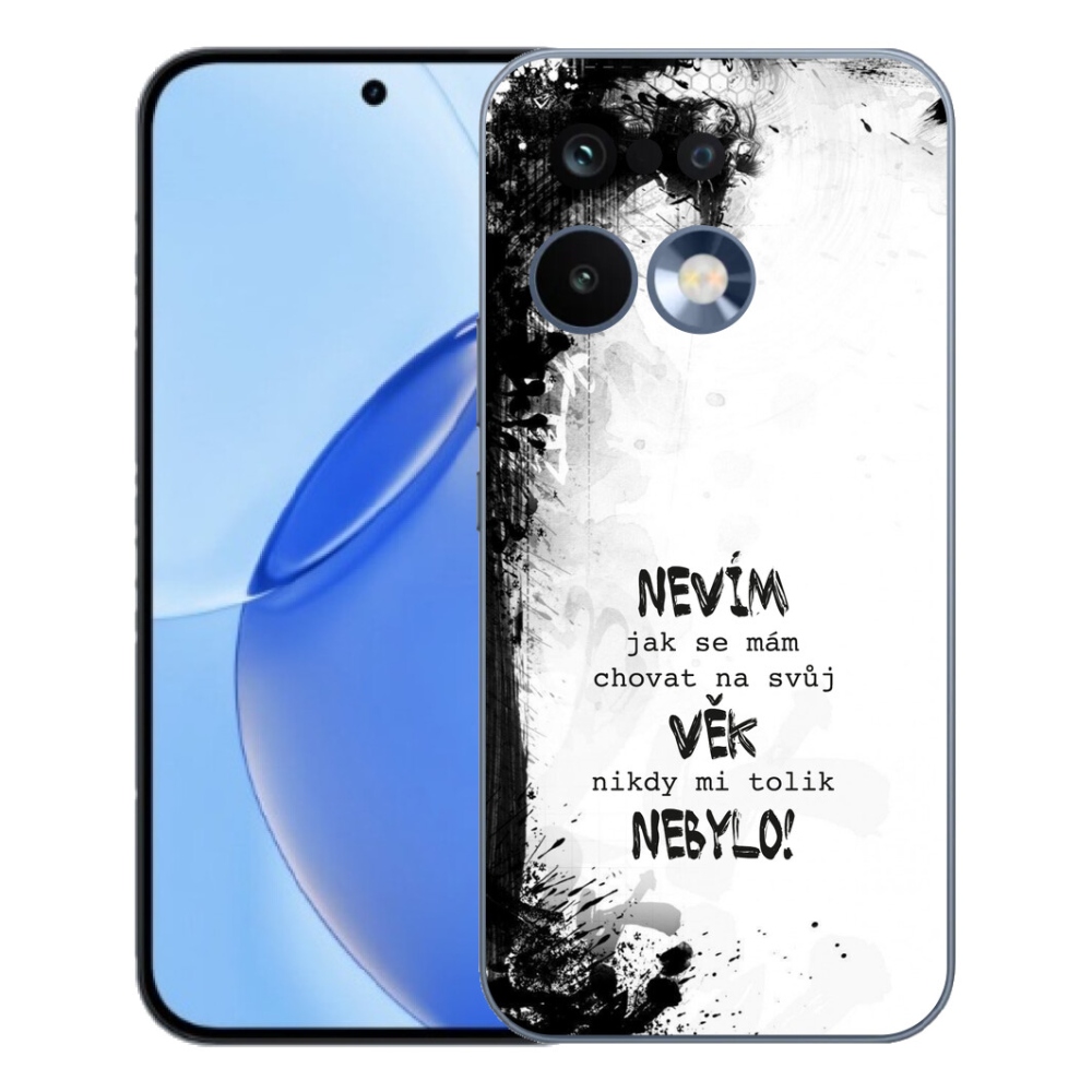 Gelový kryt mmCase na Realme 16 Pro - vtipný text 14 bílé pozadí