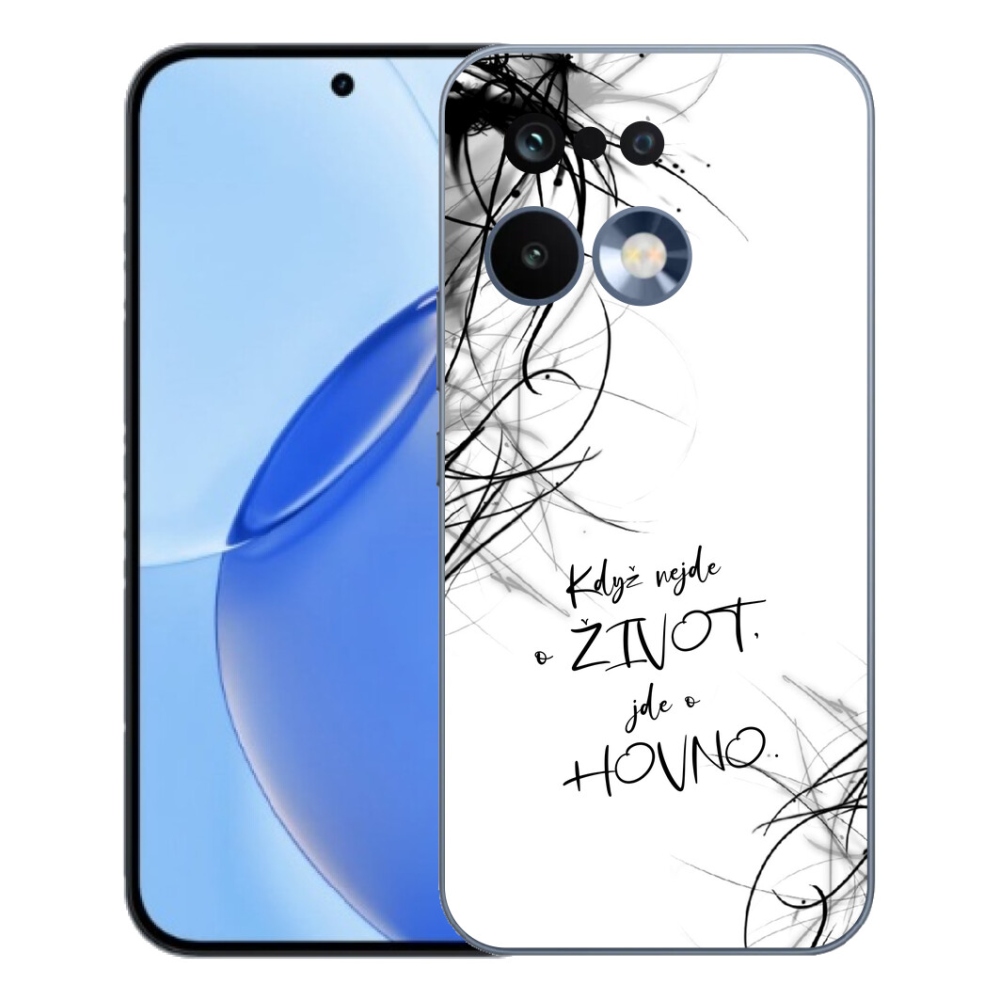 Gelový kryt mmCase na Realme 16 Pro - vtipný text 16 bílé pozadí