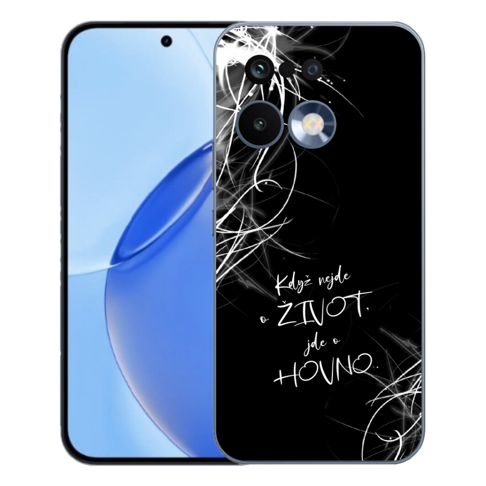 Gelový kryt mmCase na Realme 16 Pro - vtipný text 16 černé pozadí