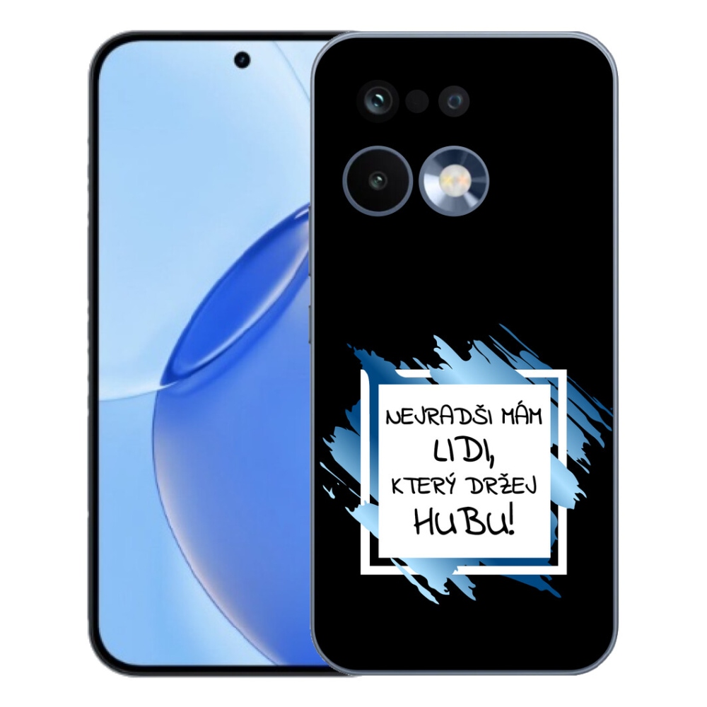Gelový kryt mmCase na Realme 16 Pro - vtipný text 7 bíločerné pozadí