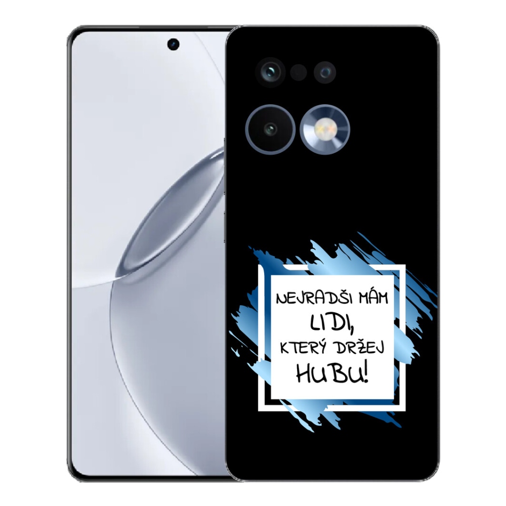 Gelový kryt mmCase na Realme 16 Pro+ - vtipný text 7 bíločerné pozadí