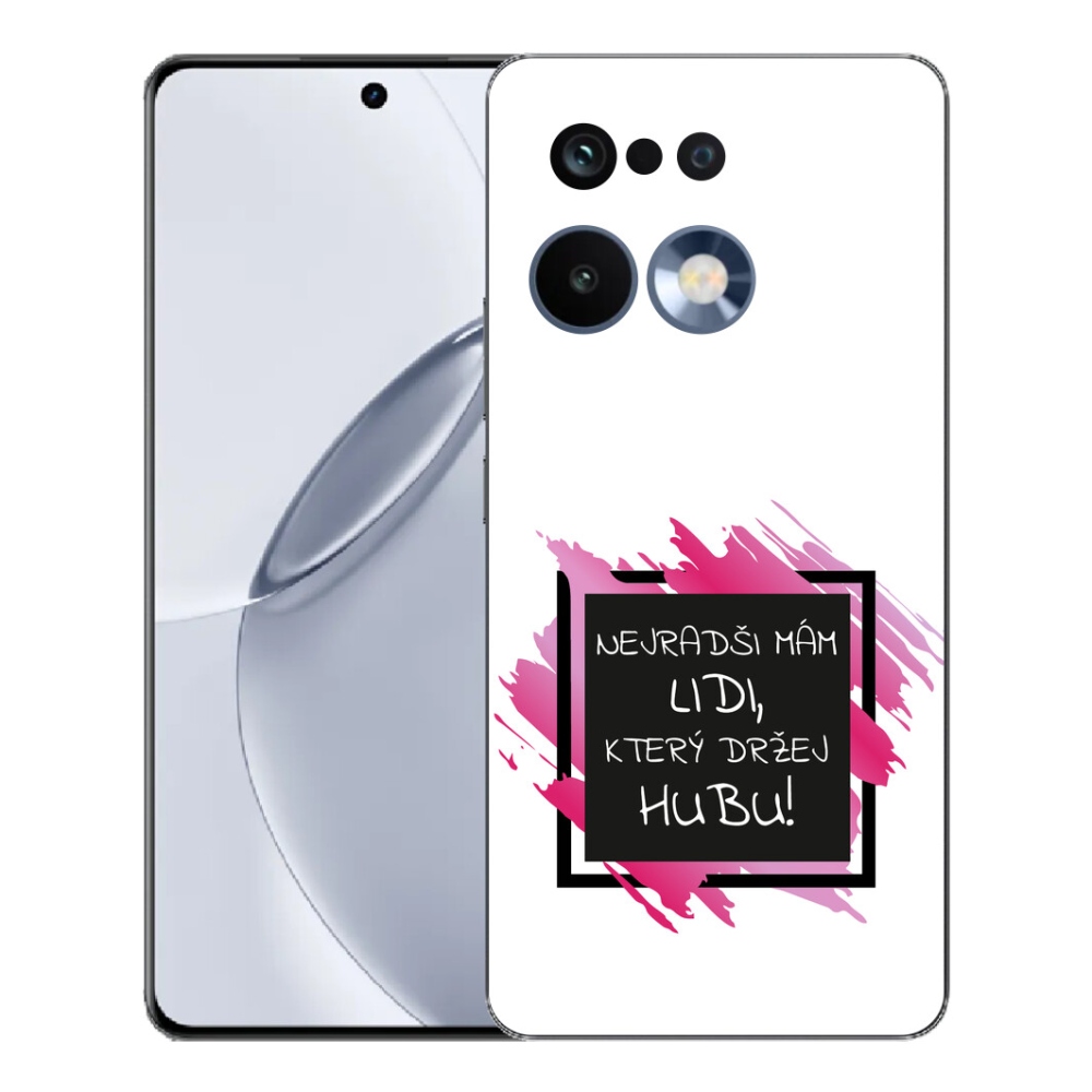 Gelový kryt mmCase na Realme 16 Pro+ - vtipný text 7 černobílé pozadí