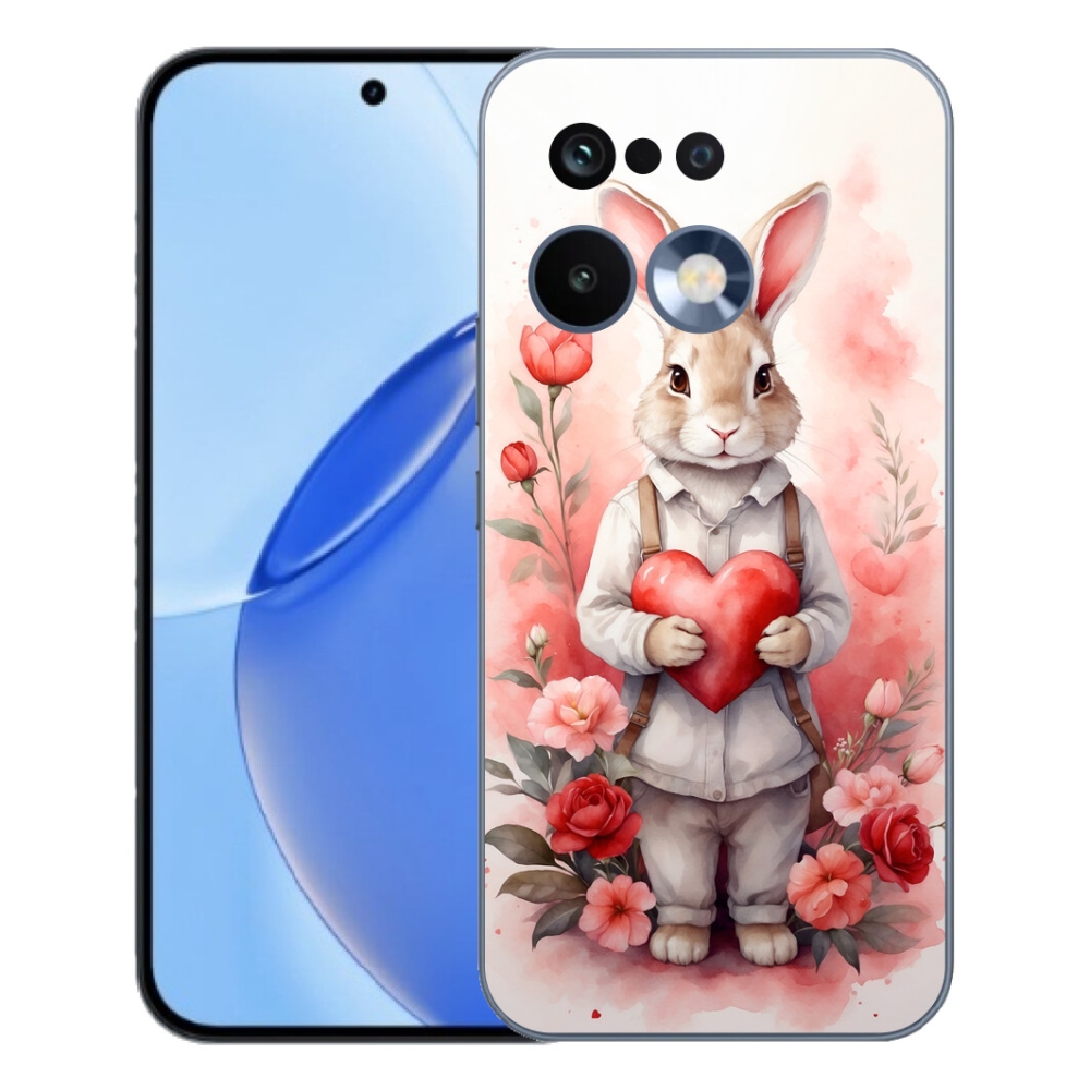 Gelový kryt mmCase na Realme 16 Pro - zajíc se srdíčkem