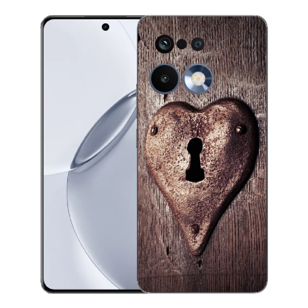 Gelový kryt mmCase na Realme 16 Pro+ - zámek ve tvaru srdce