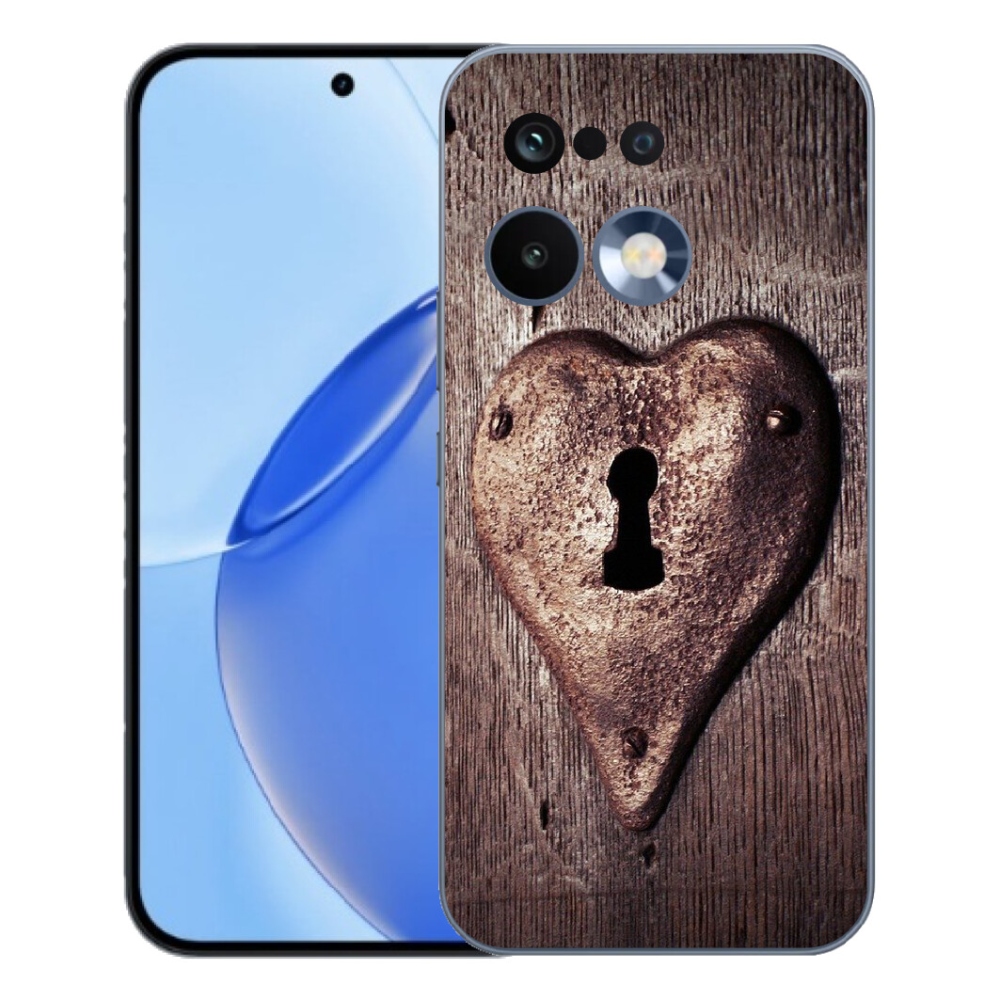Gelový kryt mmCase na Realme 16 Pro - zámek ve tvaru srdce