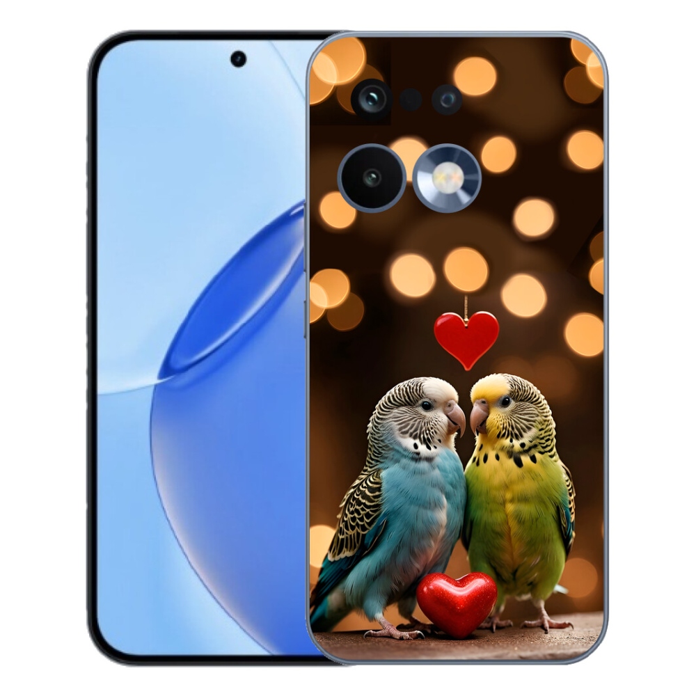 Gelový kryt mmCase na Realme 16 Pro - zamilovaní papoušci