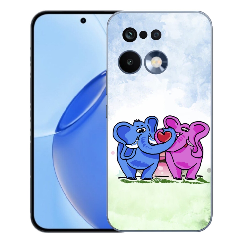 Gelový kryt mmCase na Realme 16 Pro - zamilovaní sloni