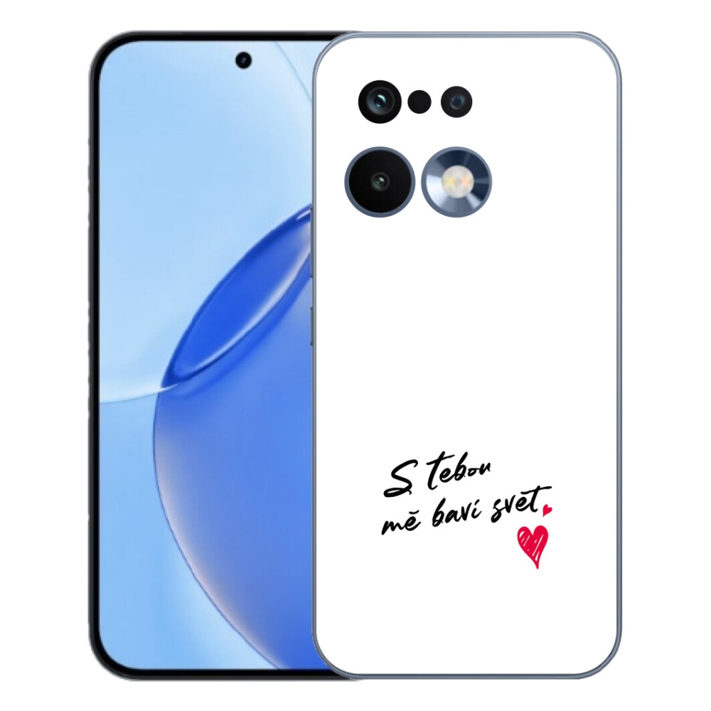 Gelový kryt mmCase na Realme 16 Pro - zamilovaný text 1 bílé pozadí