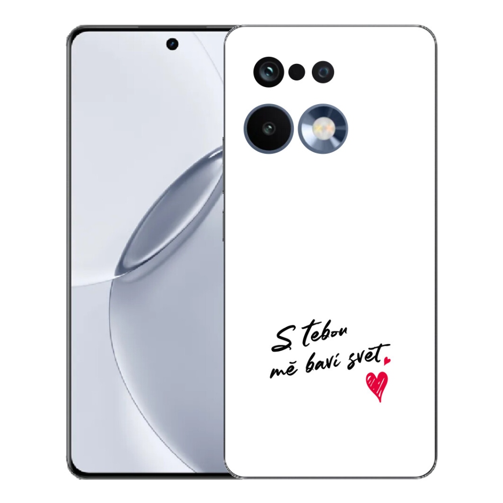 Gelový kryt mmCase na Realme 16 Pro+ - zamilovaný text 1 bílé pozadí