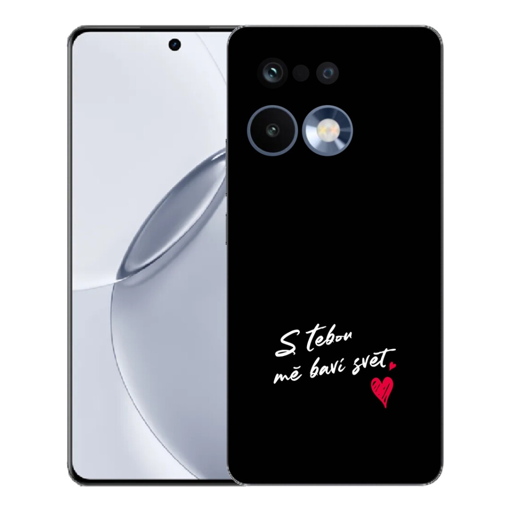Gelový kryt mmCase na Realme 16 Pro+ - zamilovaný text 1 černé pozadí