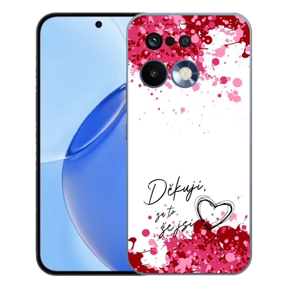 Gelový kryt mmCase na Realme 16 Pro - zamilovaný text 2 bílé pozadí
