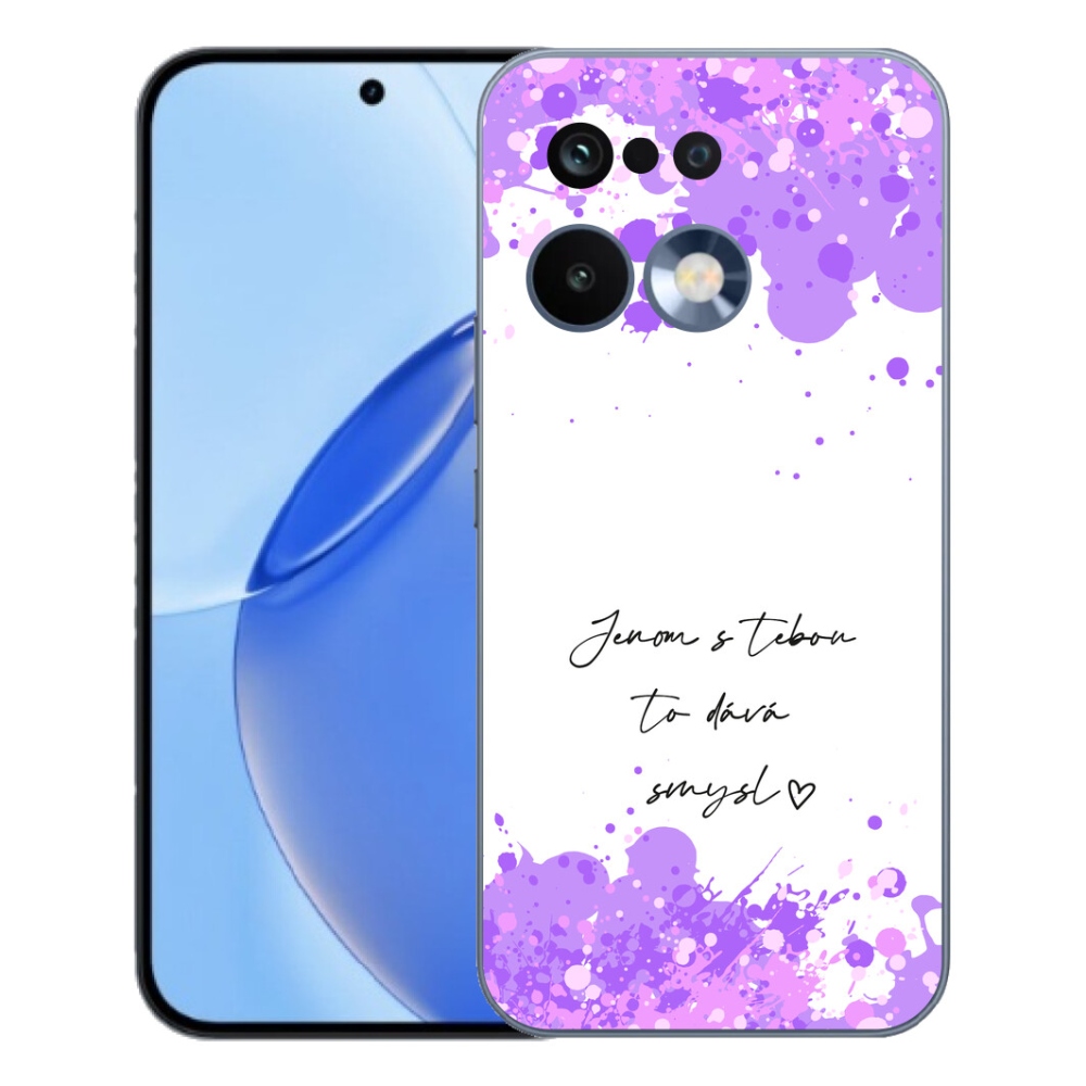 Gelový kryt mmCase na Realme 16 Pro - zamilovaný text bílé pozadí