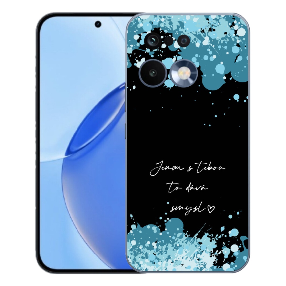 Gelový kryt mmCase na Realme 16 Pro - zamilovaný text černé pozadí