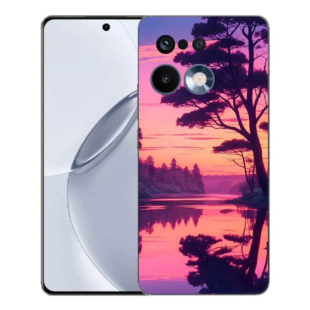 Gelový kryt mmCase na Realme 16 Pro+ - západ slunce nad jezerem