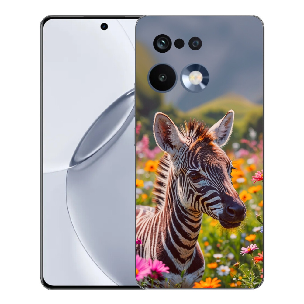 Gelový kryt mmCase na Realme 16 Pro+ - zebra na louce