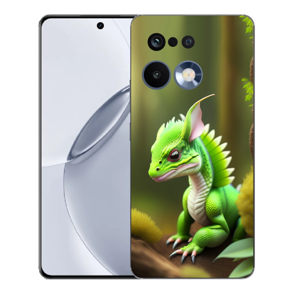 Gelový kryt mmCase na Realme 16 Pro+ - zelený dráček