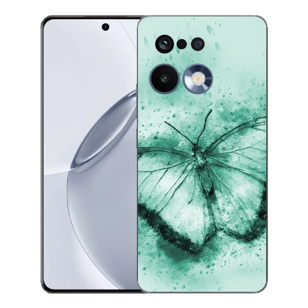 Gelový kryt mmCase na Realme 16 Pro+ - zelený motýl