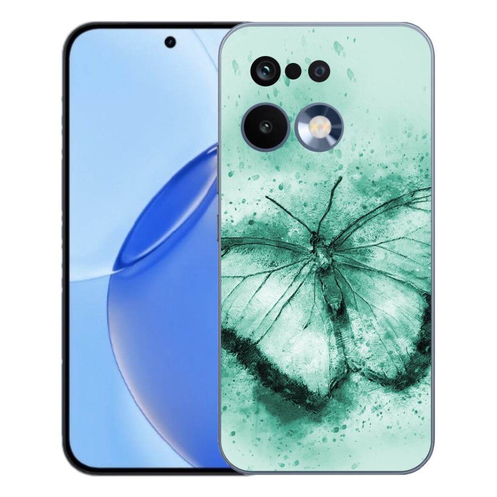 Gelový kryt mmCase na Realme 16 Pro - zelený motýl