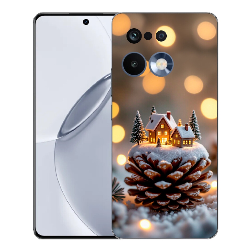 Gelový kryt mmCase na Realme 16 Pro+ - zimní vesnička