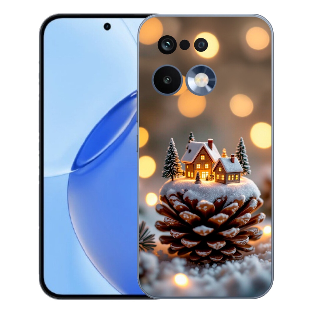 Gelový kryt mmCase na Realme 16 Pro - zimní vesnička