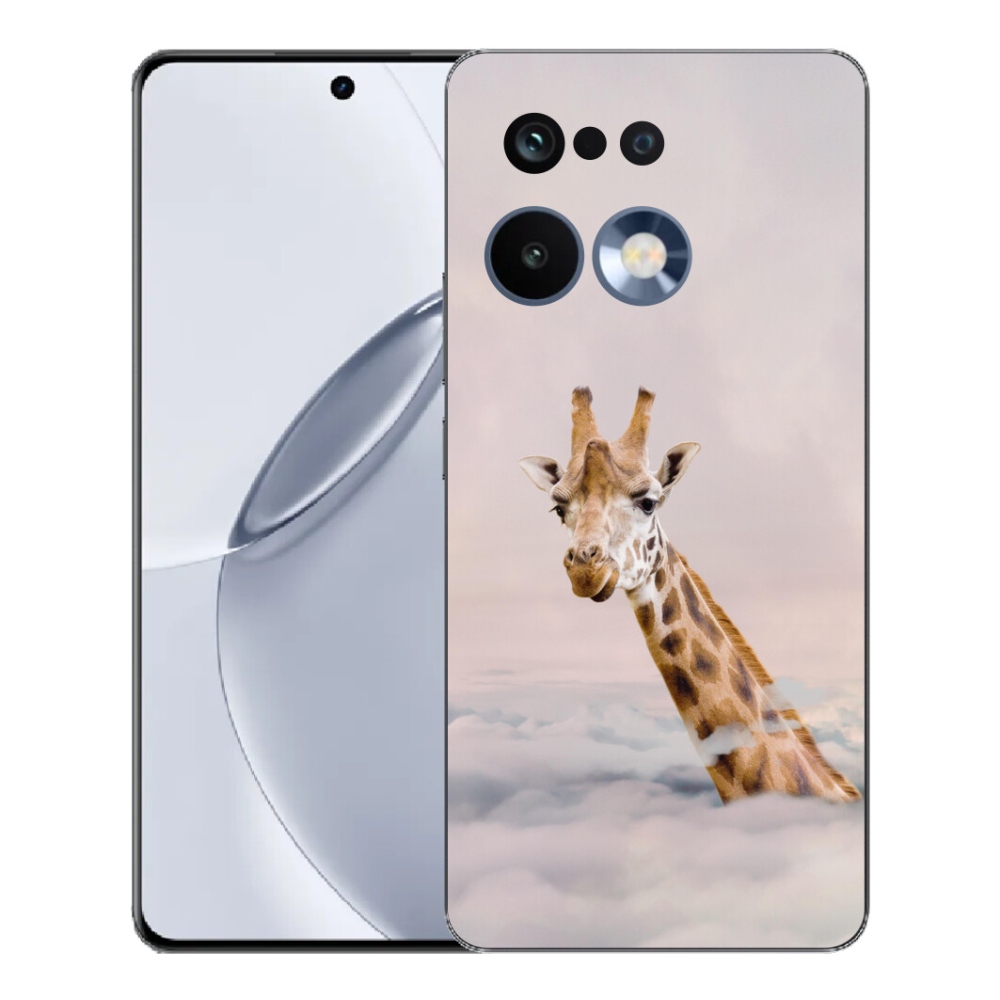 Gelový kryt mmCase na Realme 16 Pro+ - žirafa v oblacích