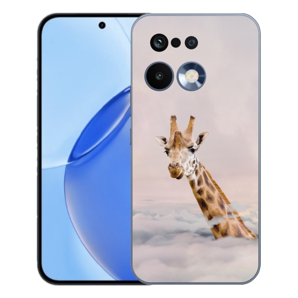 Gelový kryt mmCase na Realme 16 Pro - žirafa v oblacích