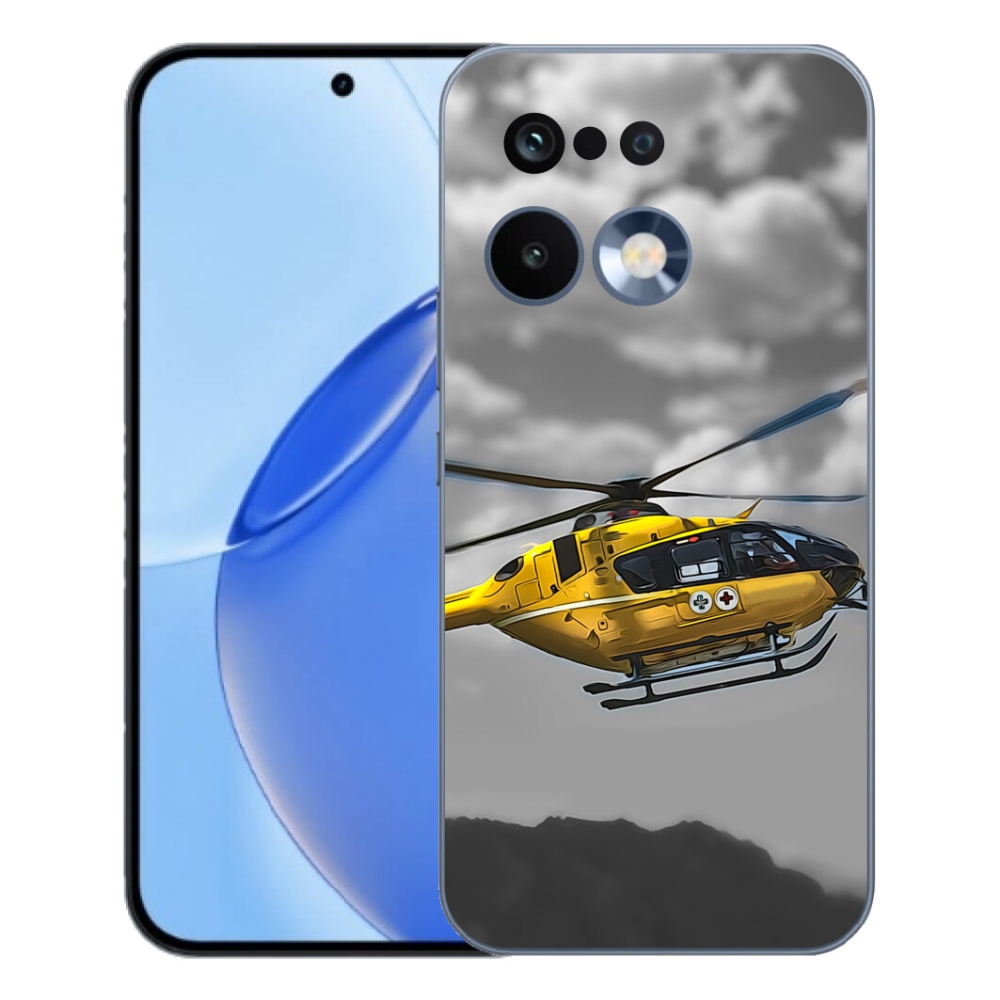 Gelový kryt mmCase na Realme 16 Pro - žlutá helikoptéra