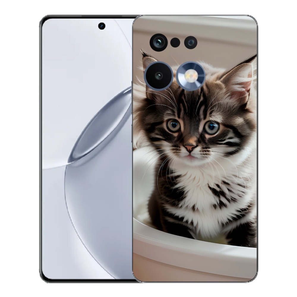 Gelový kryt mmCase na Realme 16 Pro+ - zvědavé kotě