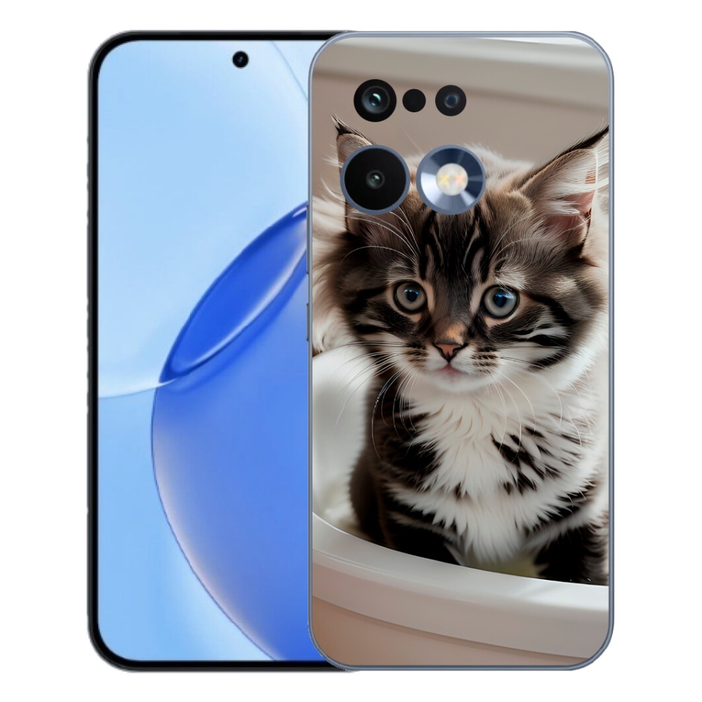 Gelový kryt mmCase na Realme 16 Pro - zvědavé kotě