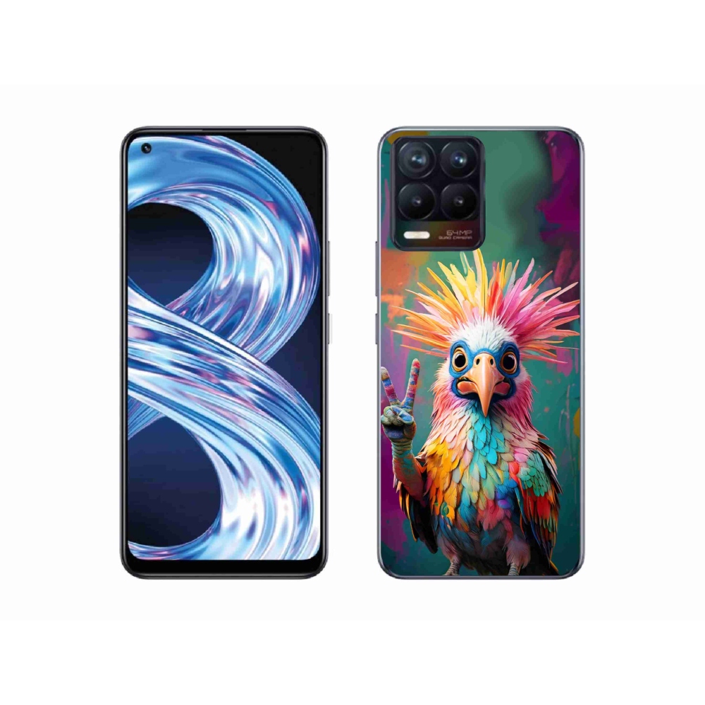 Gelový kryt mmCase na Realme 8 4G - barevný rebel