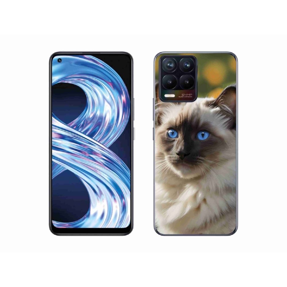 Gelový kryt mmCase na Realme 8 4G - bílý ragdoll