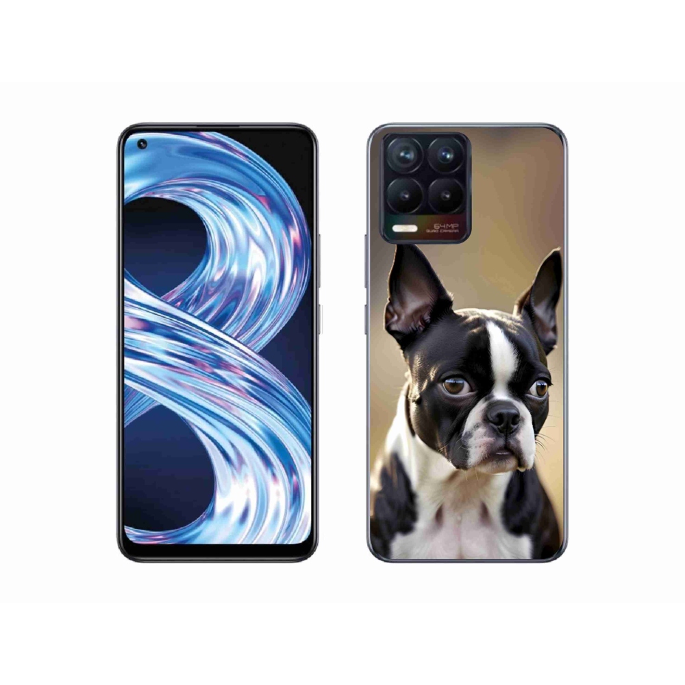 Gelový kryt mmCase na Realme 8 4G - bostonský teriér