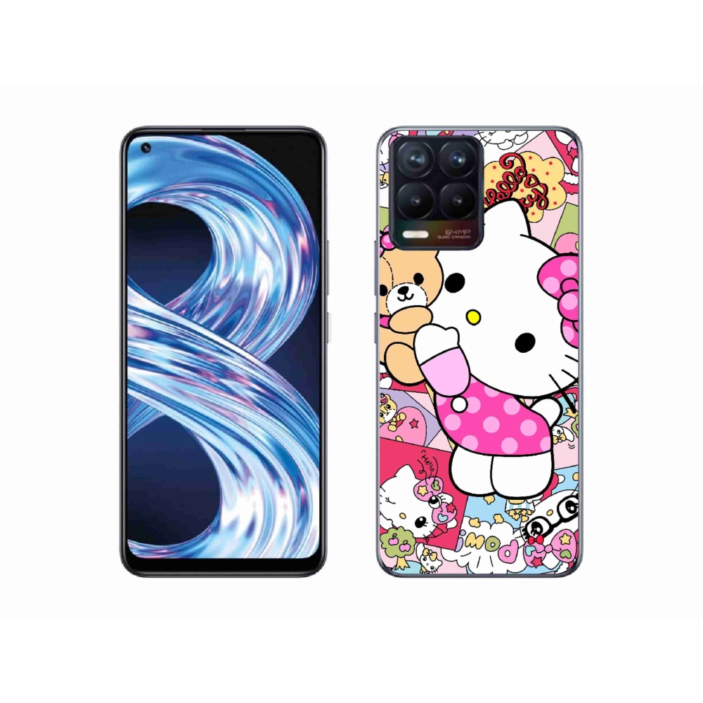 Gelový kryt mmCase na Realme 8 4G - cute kitty