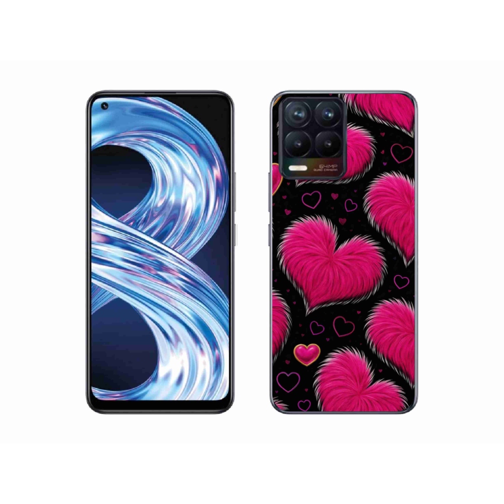 Gelový kryt mmCase na Realme 8 4G - hebká srdce