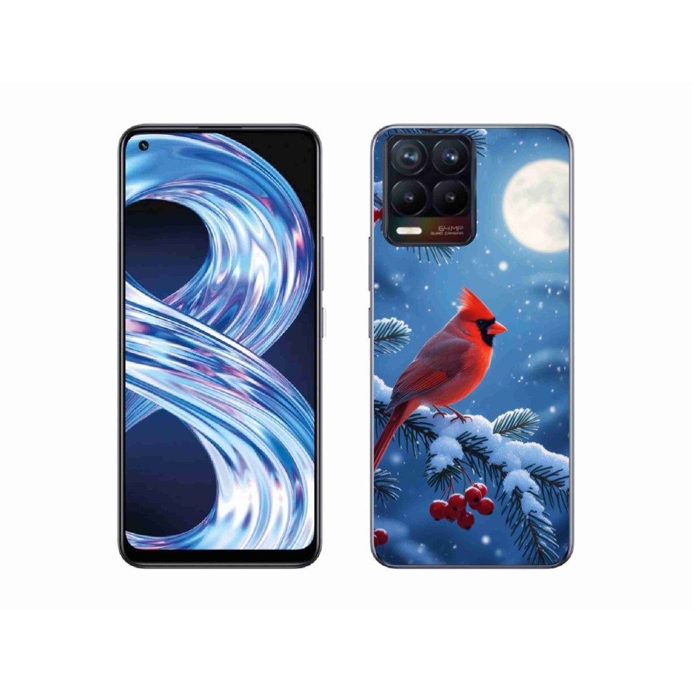 Gelový kryt mmCase na Realme 8 4G - kardinál červený