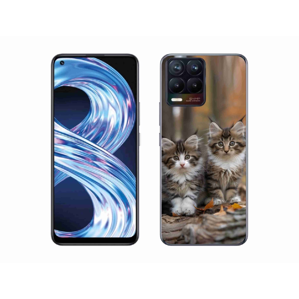 Gelový kryt mmCase na Realme 8 4G - kočičí duo 3