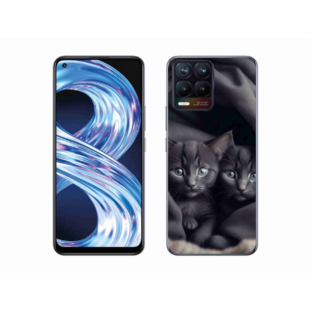 Gelový kryt mmCase na Realme 8 4G - kočičí duo
