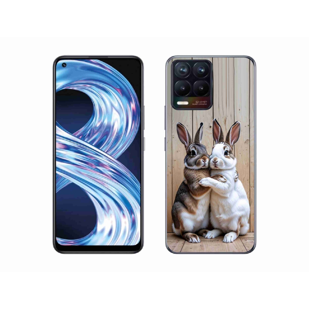 Gelový kryt mmCase na Realme 8 4G - králičí pár