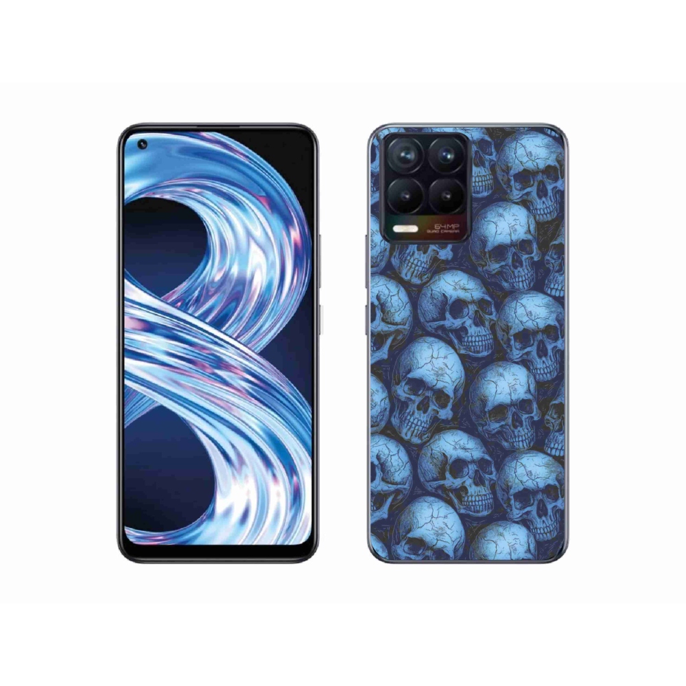 Gelový kryt mmCase na Realme 8 4G - lebky