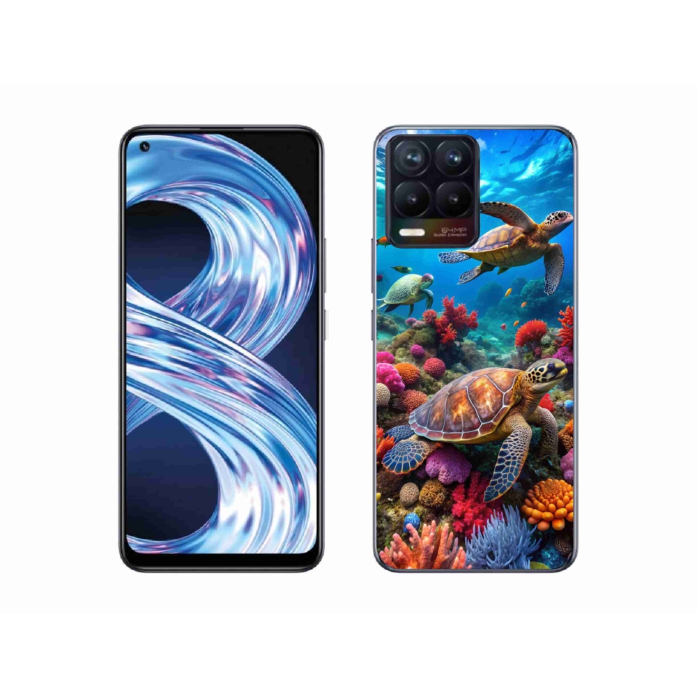 Gelový kryt mmCase na Realme 8 4G - mořský svět 2