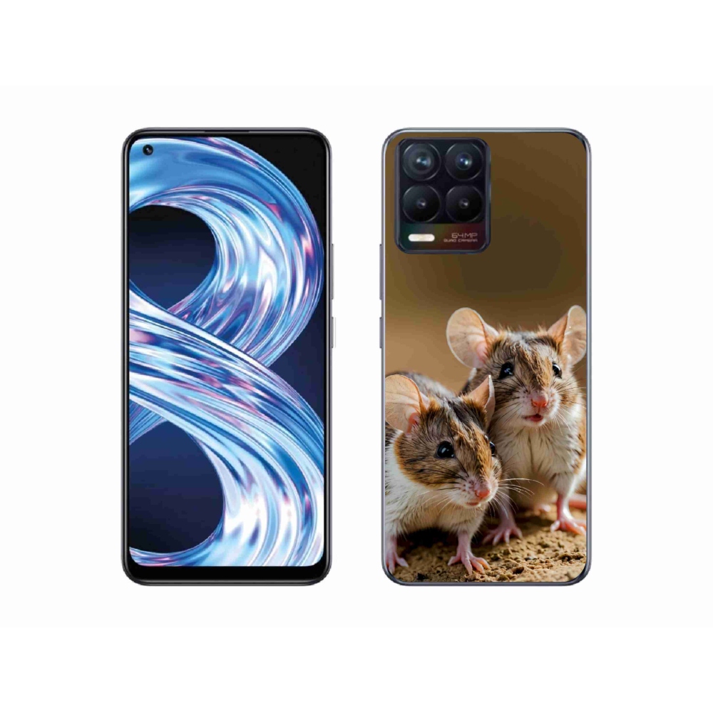 Gelový kryt mmCase na Realme 8 4G - myší duo
