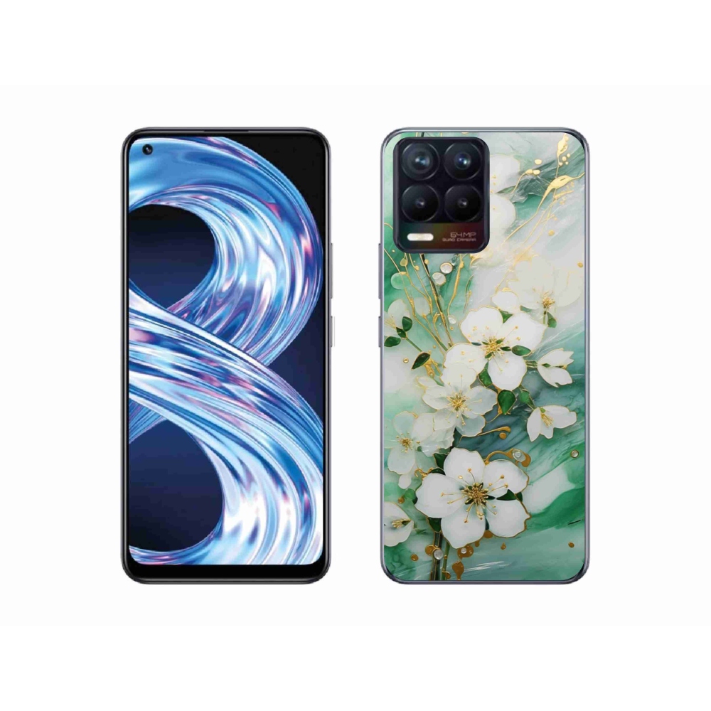 Gelový kryt mmCase na Realme 8 4G - něžné květy