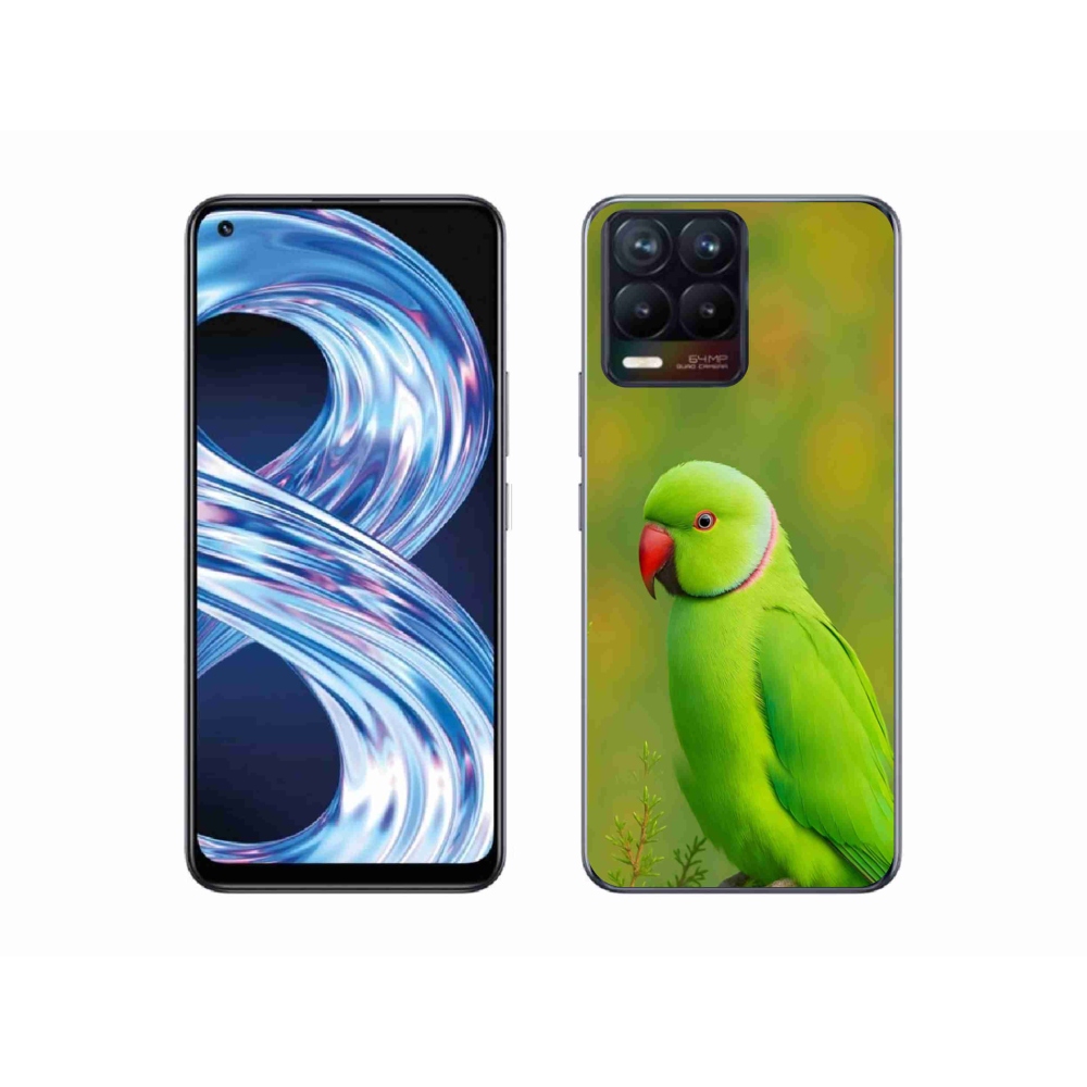 Gelový kryt mmCase na Realme 8 4G - papoušek alexandr 2
