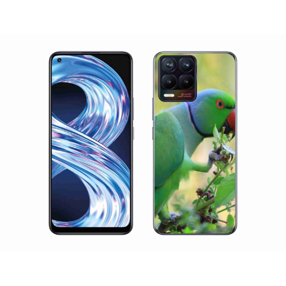 Gelový kryt mmCase na Realme 8 4G - papoušek alexandr