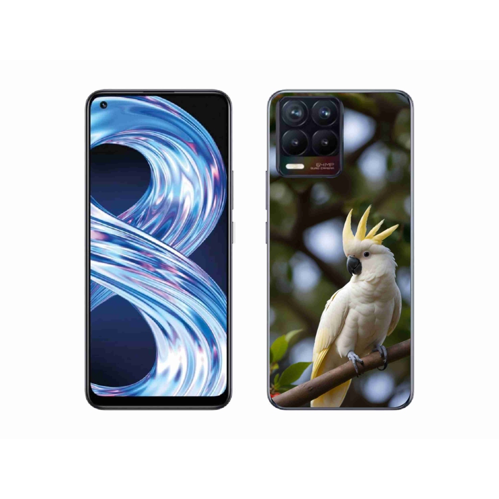 Gelový kryt mmCase na Realme 8 4G - papoušek kakadu 3