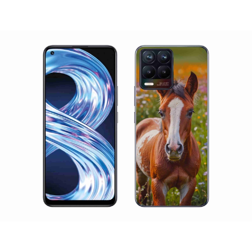Gelový kryt mmCase na Realme 8 4G - roztomilé hříbě
