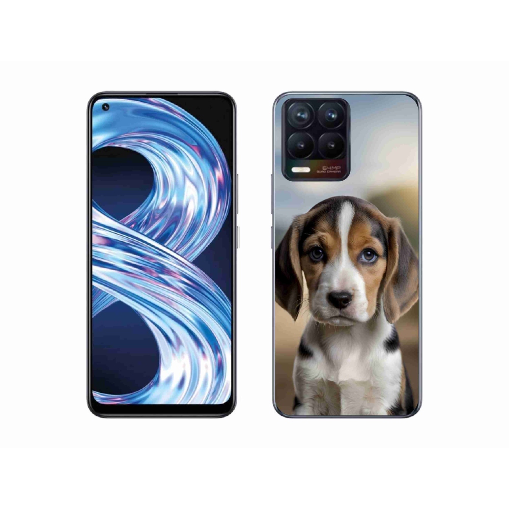 Gelový kryt mmCase na Realme 8 4G - roztomilý bígl