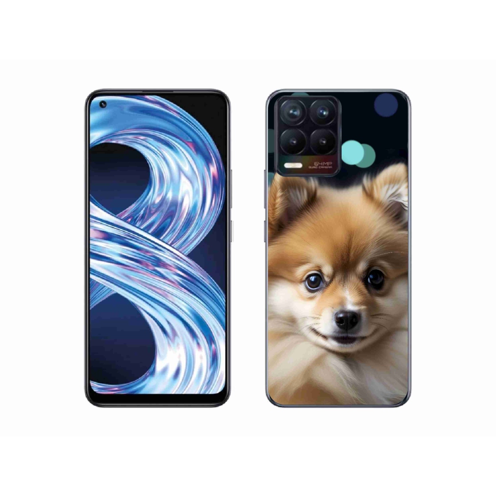 Gelový kryt mmCase na Realme 8 4G - roztomilý pomeranian