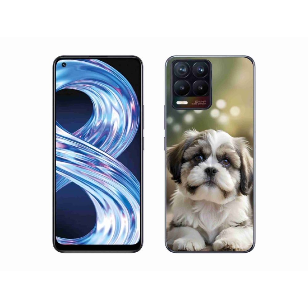 Gelový kryt mmCase na Realme 8 4G - roztomilý shih-tzu